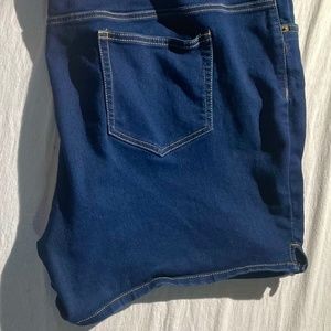 24W terra & sky Jean Shorts, Deep Wash